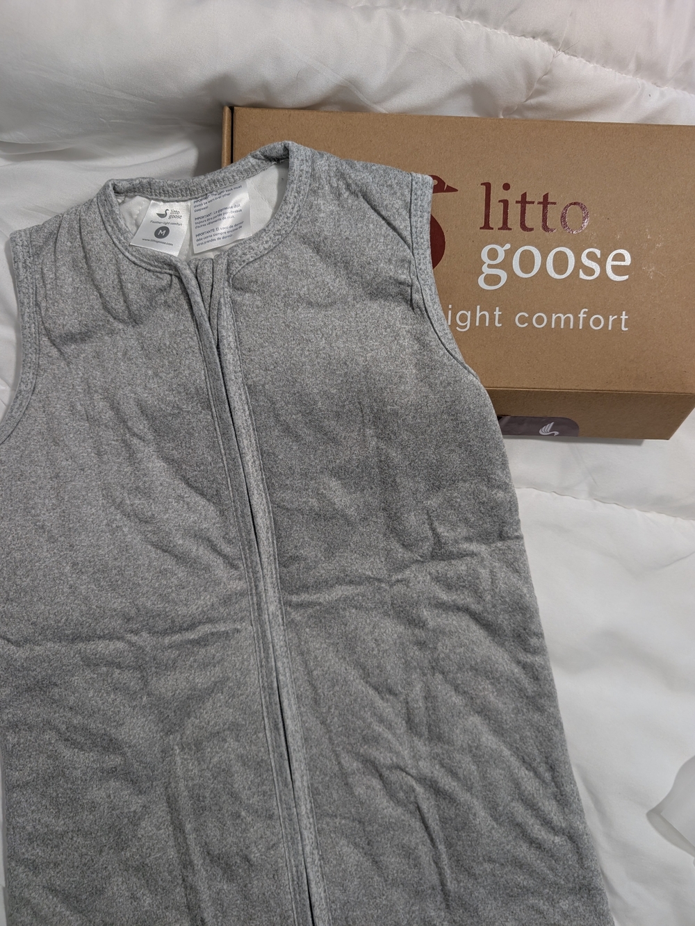 Gray Sleeveless Kids Sleep Sack - Zip Front Comfort